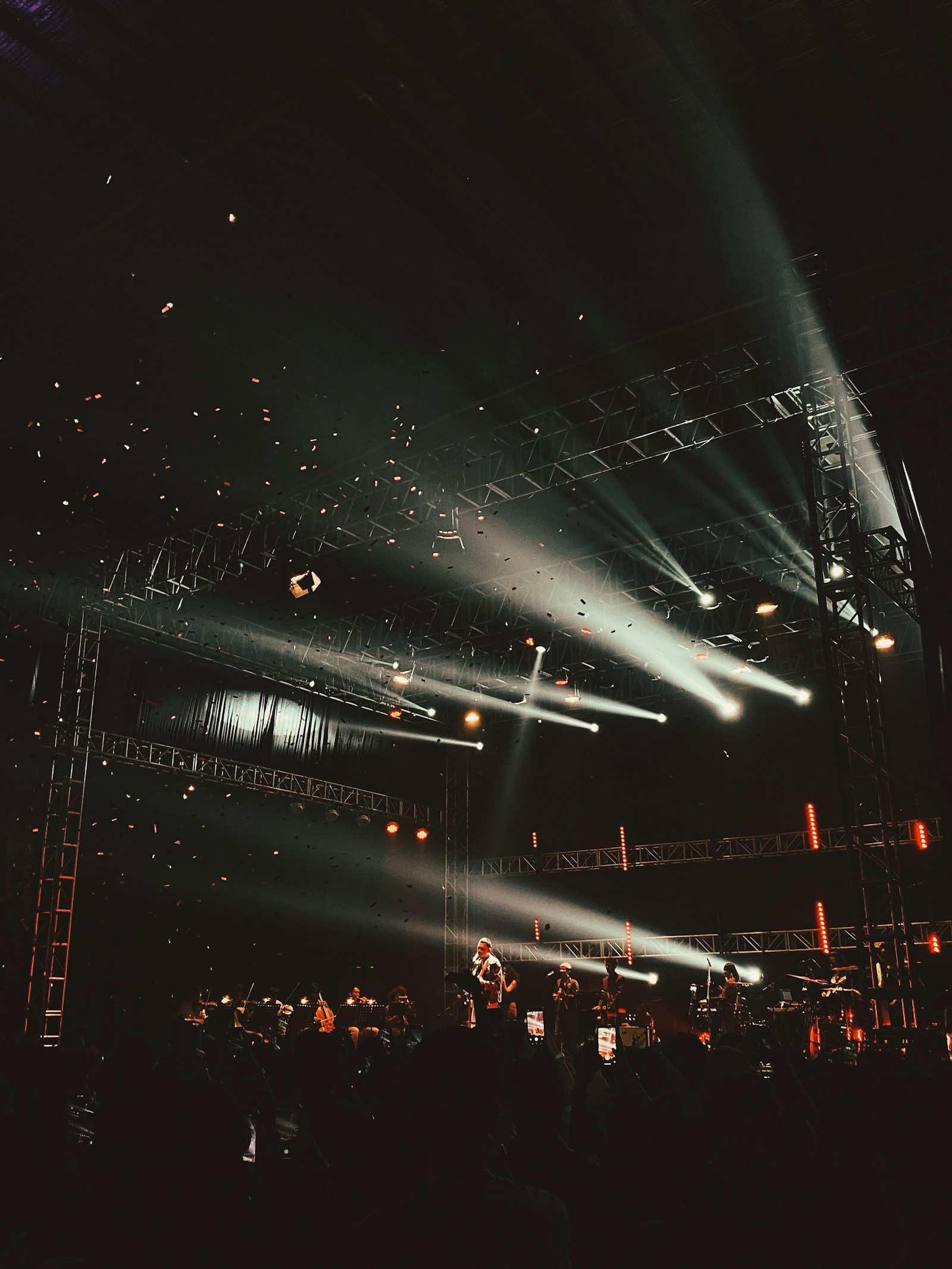 Photographer's view of guests at a lively event